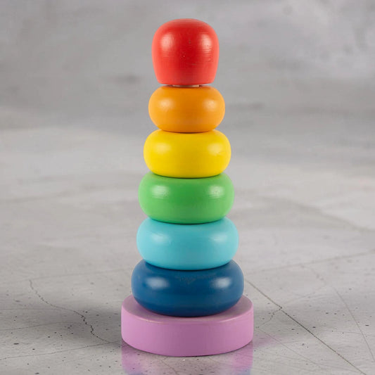 Channapatna Eco-Friendly Wooden Stacking Rings Toy