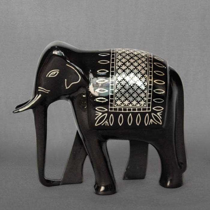 Bidriware Silver Inlay Elephant Showpiece