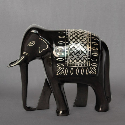 Bidriware Silver Inlay Elephant Showpiece