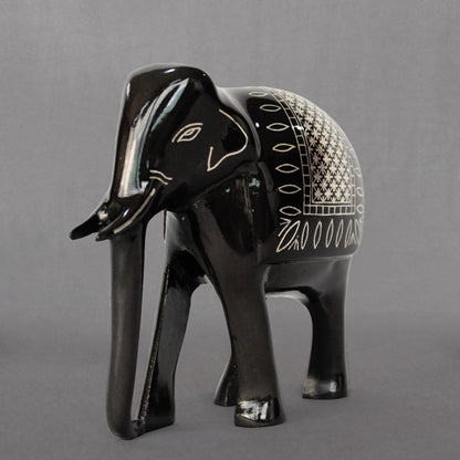 Bidriware Silver Inlay Elephant Showpiece