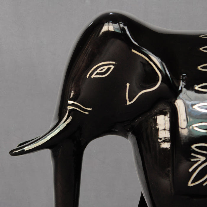Bidriware Silver Inlay Elephant Showpiece