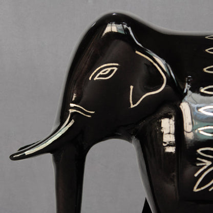 Bidriware Silver Inlay Elephant Showpiece