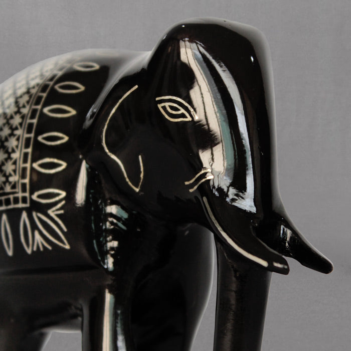 Bidriware Silver Inlay Elephant Showpiece
