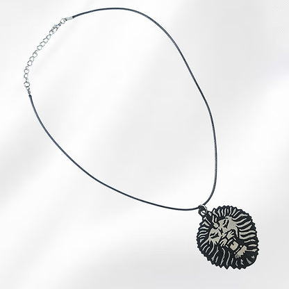 Bidriware Silver Inlay Lion Pendant