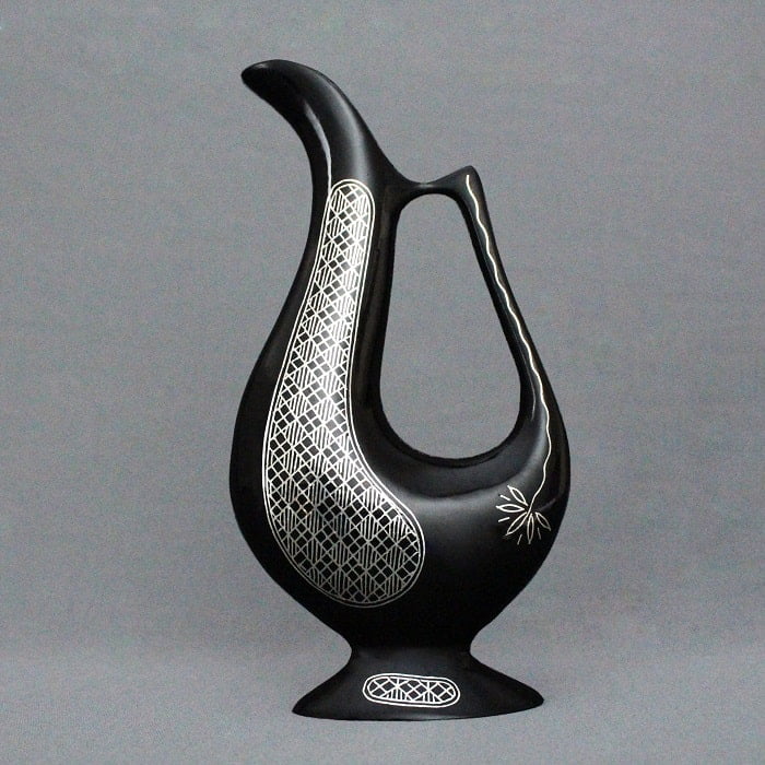 Bidriware Silver Inlay Persian Jug