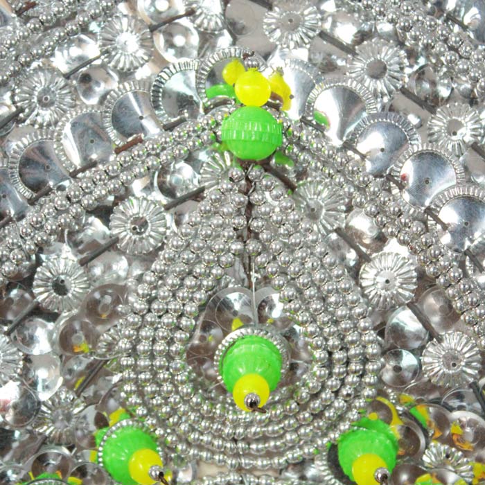 Purulia Chhau Mask – Silver Devi Leaf Design (1.3 Ft)