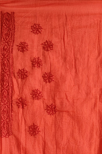 Lucknow Chikankari Hand Embroidered Saree