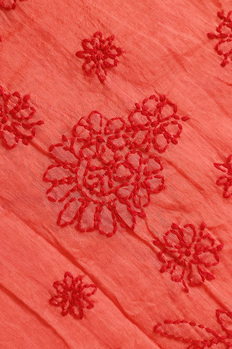 Lucknow Chikankari Hand Embroidered Saree