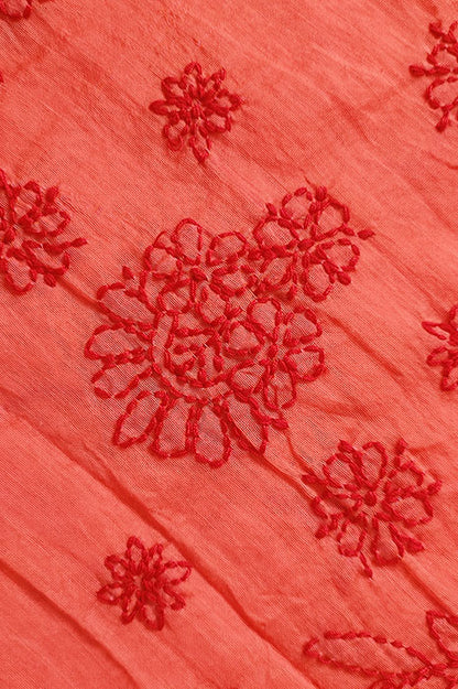 Lucknow Chikankari Hand Embroidered Saree