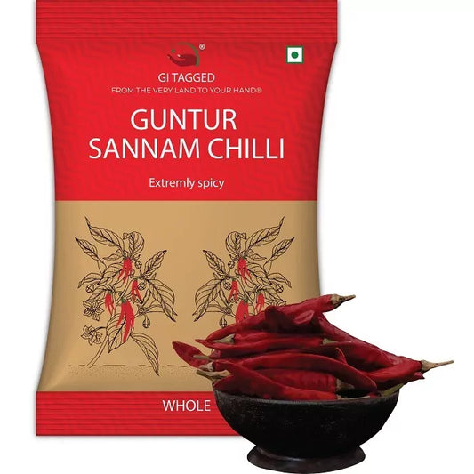 Guntur Sannam Chilli – Dry Red Chilli (Whole)