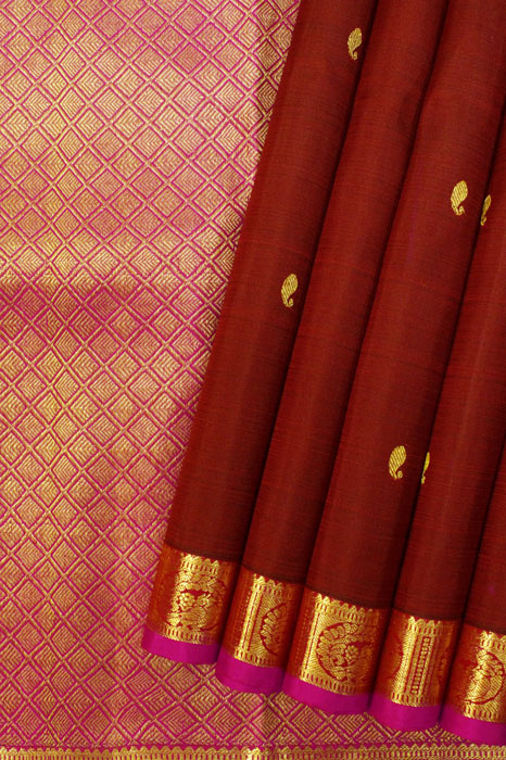 Kancheepuram Pure Silk Saree (Traditional Butta)
