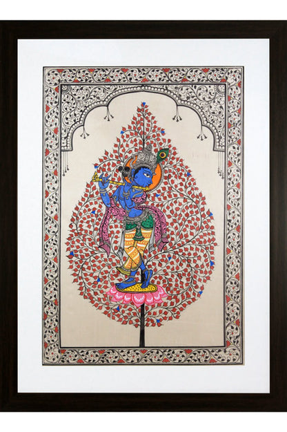 Odisha Pattachitra – Tree of Life (Saraswathi Theme)