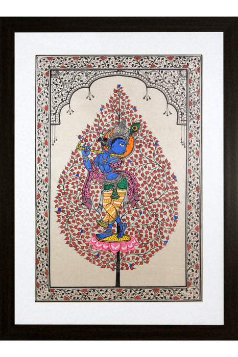 Odisha Pattachitra – Tree of Life (Saraswathi Theme)