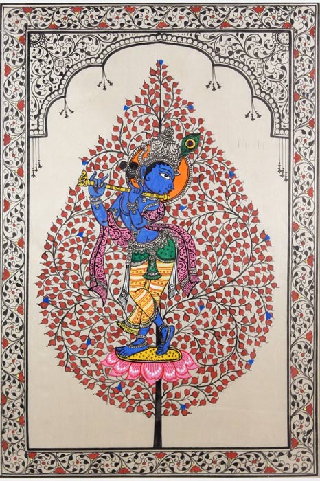 Odisha Pattachitra – Tree of Life (Saraswathi Theme)