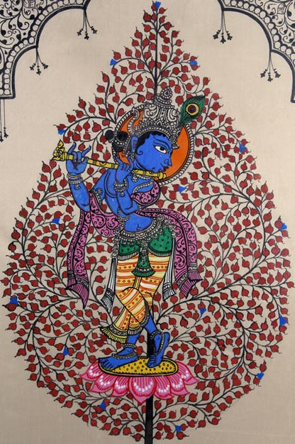 Odisha Pattachitra – Tree of Life (Saraswathi Theme)