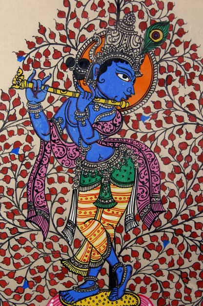 Odisha Pattachitra – Tree of Life (Saraswathi Theme)