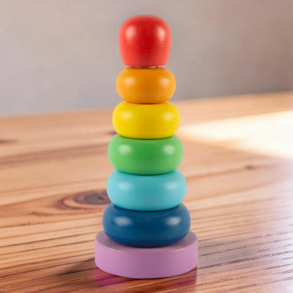 Channapatna Eco-Friendly Wooden Stacking Rings Toy